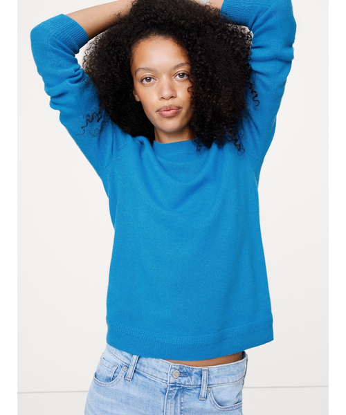 ニット セーター ライトウェイト カシミヤ クルーネックセーター