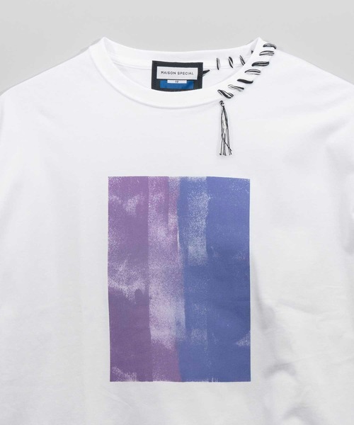 「MAISON SPECIAL」 半袖Tシャツ 2 パープル メンズ_画像3
