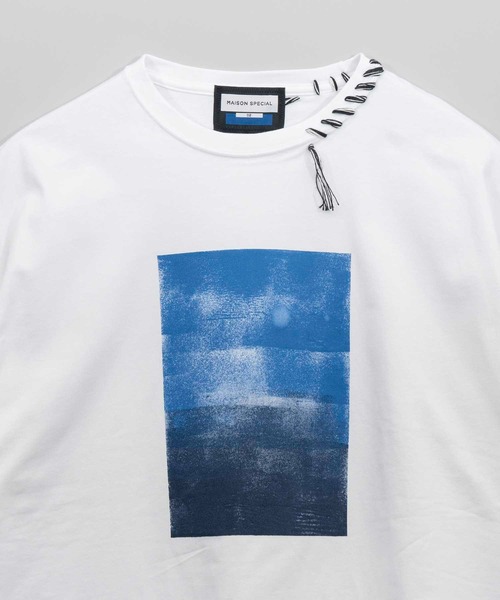 「MAISON SPECIAL」 半袖Tシャツ 2 パープル メンズ_画像4