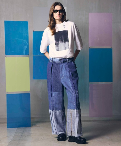 「MAISON SPECIAL」 半袖Tシャツ 2 パープル メンズ_画像7