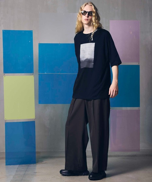 「MAISON SPECIAL」 半袖Tシャツ 2 パープル メンズ_画像9