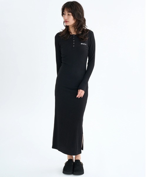 RVCA ワンピース レディース HENRY NECK SLIM DRESS 「2025年秋冬