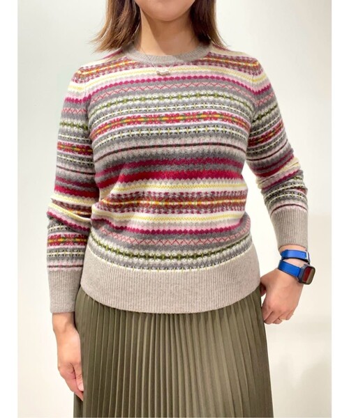 【美品】brooks brothers ラムウール　フェアアイル　ニット ラムズウール フェアアイル クルーネックセーター | Brooks Brothers