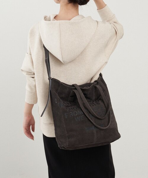 【新品未使用】russet ベージュ　本革スエードトートバッグ 再値下げ】スエード2WAYトートバッグ | russet(ラシット)レディース