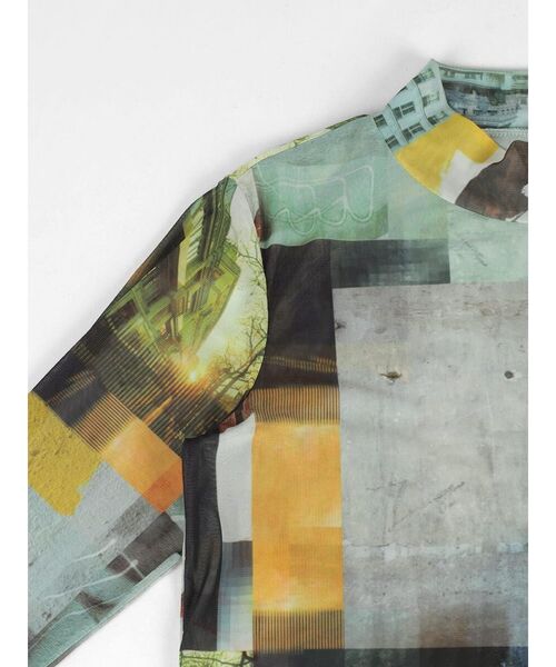 tシャツ PHOTO PRINT HIGH-NECK SHEER TOPS レディース : ZOZOTOWN