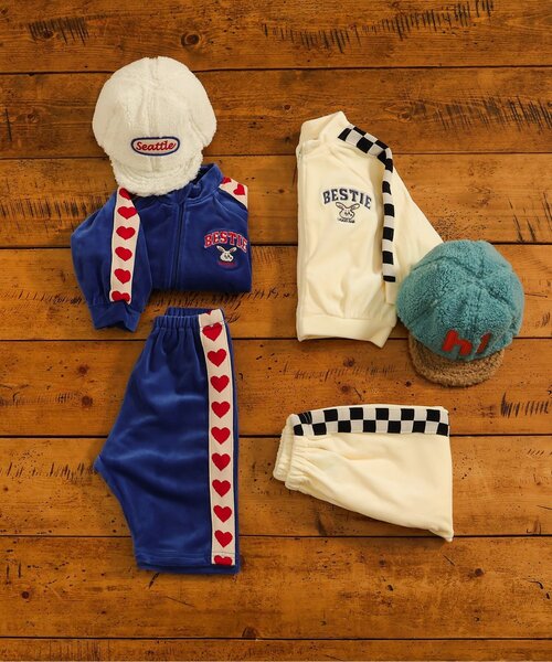 セットアップ Bpop ベビーベロアセットアップ キッズ 子供服 男の子 女の子 | BREEZE | 05