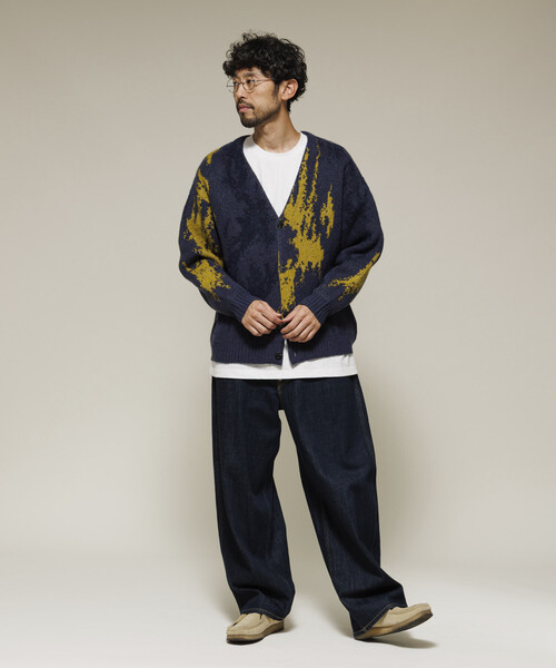 Firsthand（ファーストハンド） カーディガン 総柄 ダブルジャガード