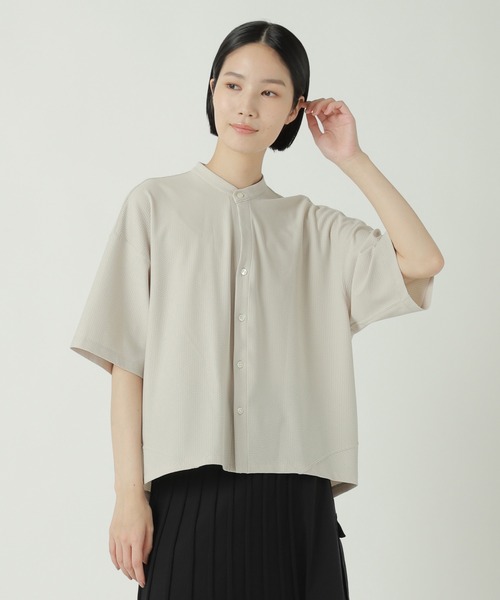 「ZUCCa」 半袖ブラウス M size ネイビー レディースの画像