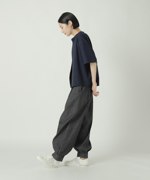 「ZUCCa」 半袖ブラウス M size ネイビー レディースの画像