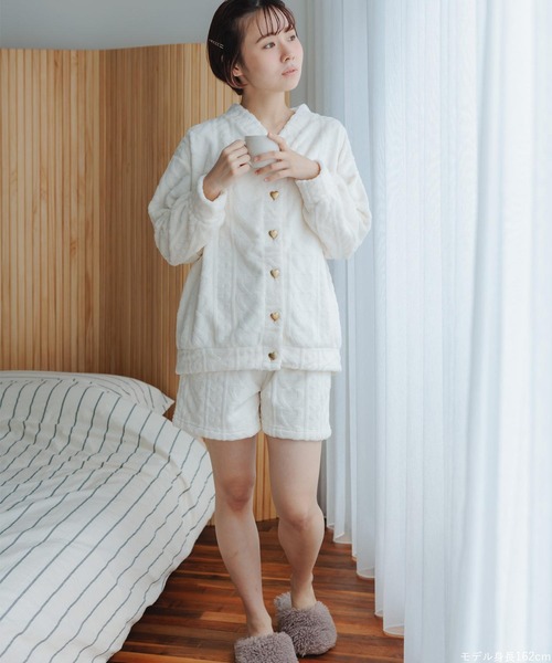 フリーサイズ❗簡単洗濯❗婦人柔らかもこもこトロける暖か部屋着パンツです fran de lingerie パジャマ ルームウェア もこもこ ショートパンツ