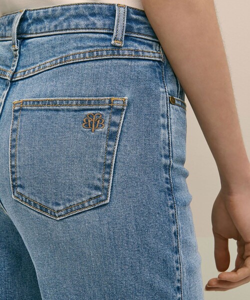 ジーンズ デニム デニムパンツ ストレッチコットン　フレアレッグ　デニムパンツ レディース_3