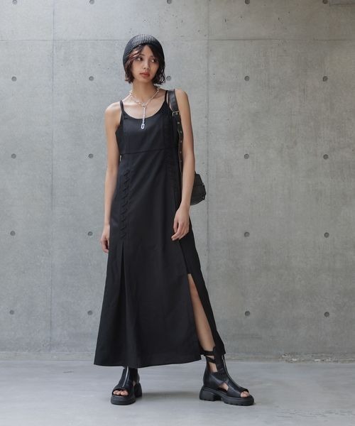 「PAGEBOY」 キャミソールワンピース FREE チャコールグレー レディース_画像3