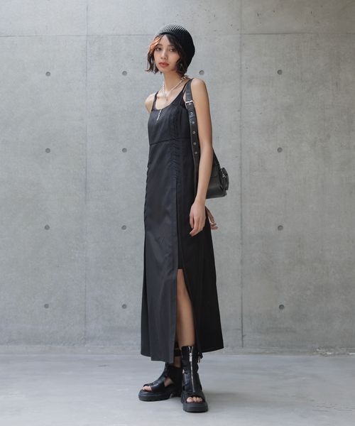 「PAGEBOY」 キャミソールワンピース FREE チャコールグレー レディース_画像5