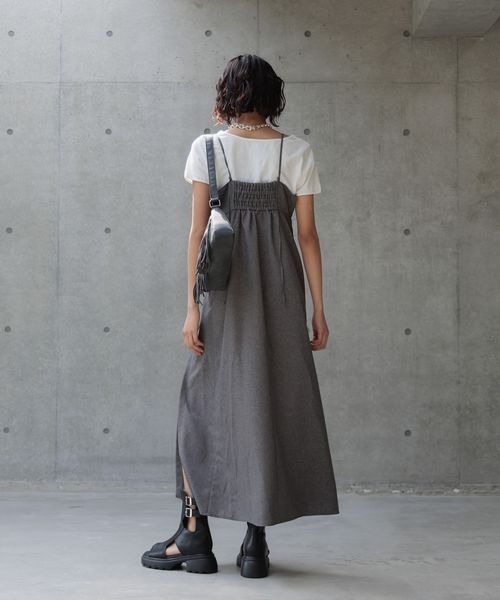 「PAGEBOY」 キャミソールワンピース FREE チャコールグレー レディース_画像9
