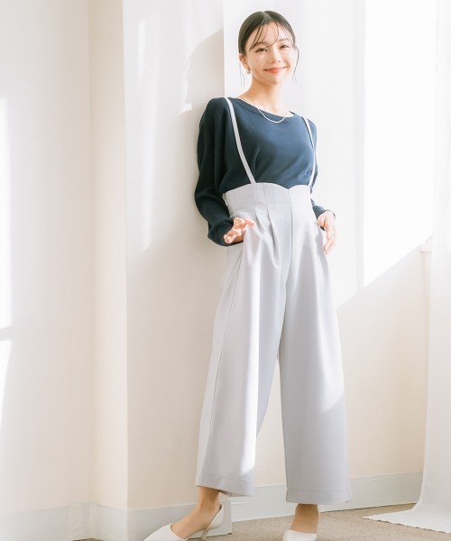 「Petitjo」 オーバーオール - グレー レディース_画像2