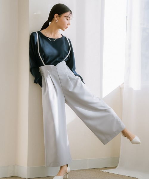 「Petitjo」 オーバーオール - グレー レディース_画像8