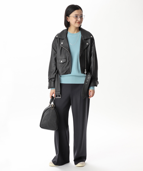 AP STUDIO 長袖ニット FREE サックスブルー レディース : ZOZOTOWN