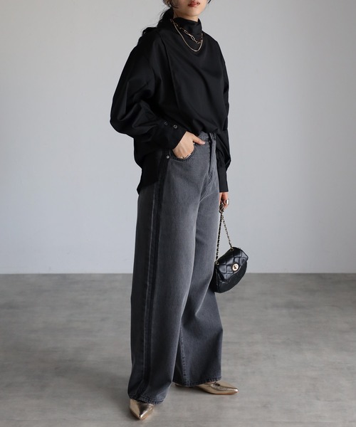 [Bonjour Sagan] Denim брюки M индиго голубой женский 