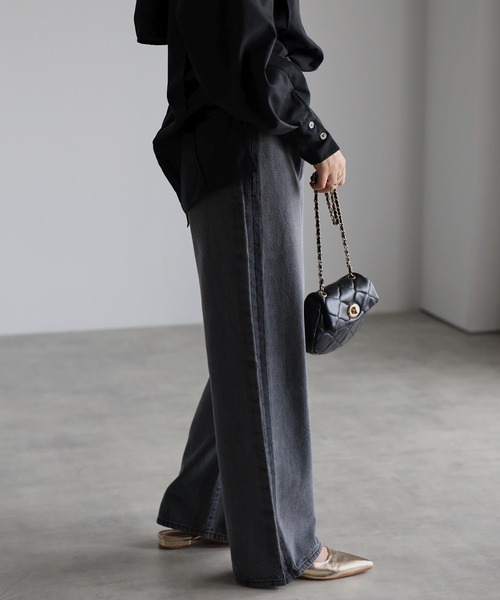 [Bonjour Sagan] Denim брюки M индиго голубой женский 