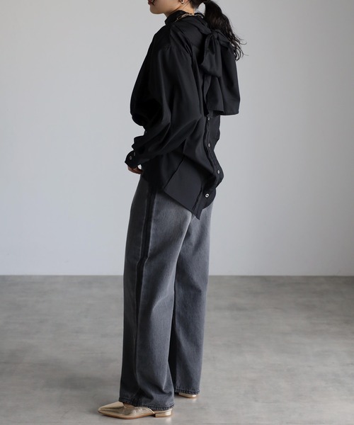 [Bonjour Sagan] Denim брюки M индиго голубой женский 