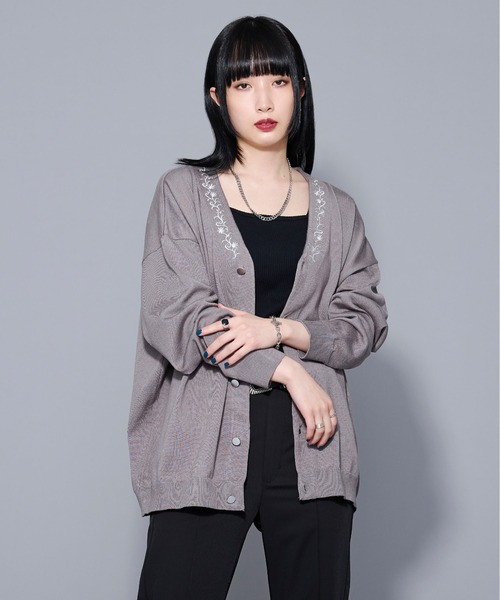 「Ellno Loset」 ニットカーディガン LARGE ブラック メンズ_画像3