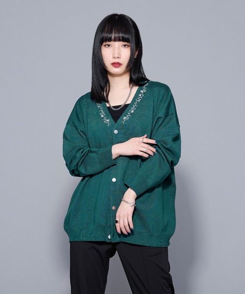 「Ellno Loset」 ニットカーディガン LARGE ブラック メンズ_画像4