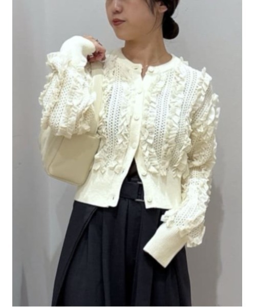 STYLEMIXER（スタイルミキサー） カーディガン 「人気」チュールフリル
