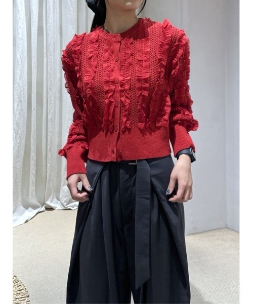 STYLEMIXER（スタイルミキサー） カーディガン 「人気」チュールフリル