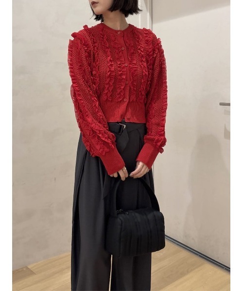 STYLEMIXER（スタイルミキサー） カーディガン 「人気」チュールフリル