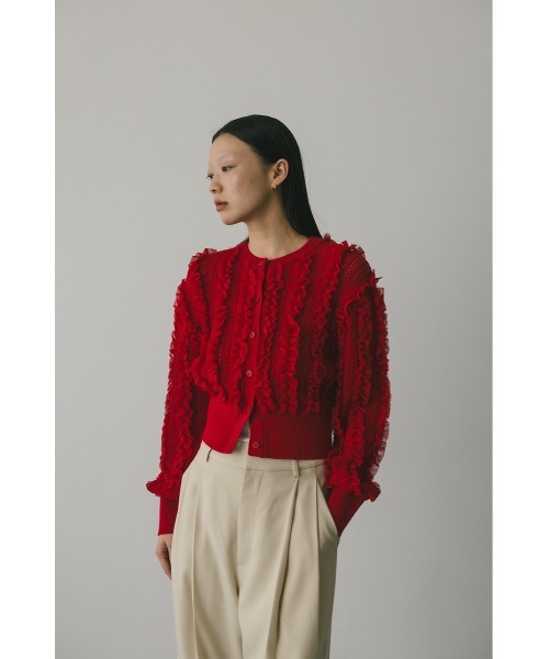 STYLEMIXER（スタイルミキサー） カーディガン 「人気」チュールフリル