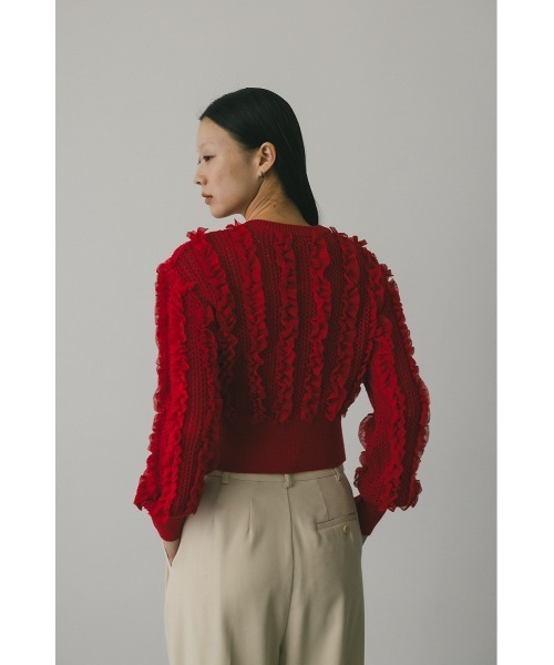 STYLEMIXER（スタイルミキサー） カーディガン 「人気」チュールフリル