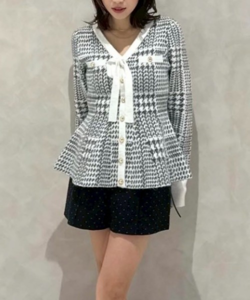 rienda（リエンダ） ニット セーター 2WAYペプラムジャガードニット