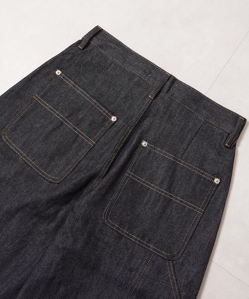 ジーンズ リジットデニム ダブルニー バレルレッグパンツ / Rigid