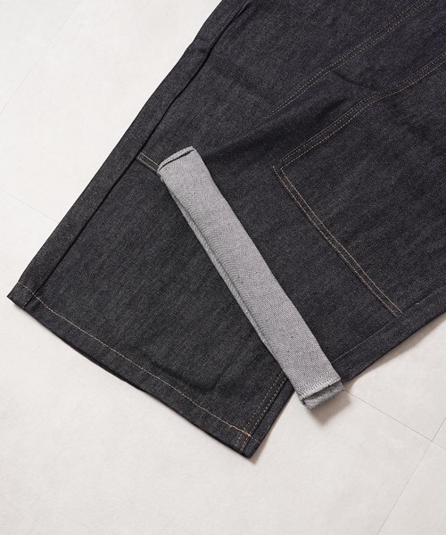 ジーンズ リジットデニム ダブルニー バレルレッグパンツ / Rigid