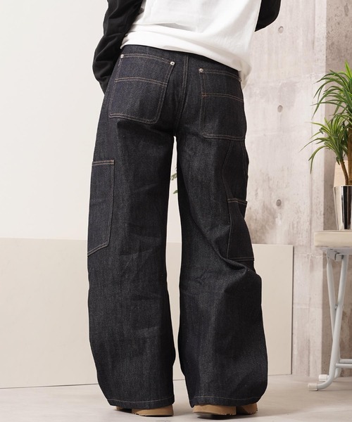 ジーンズ リジットデニム ダブルニー バレルレッグパンツ / Rigid