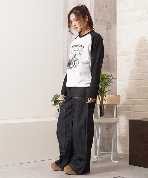 ジーンズ リジットデニム ダブルニー バレルレッグパンツ / Rigid