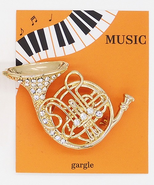 gargle（ガーグル） ブローチ ガーグル：MUSICシリーズ パヴェ楽器 