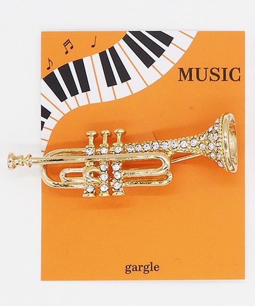 gargle（ガーグル） ブローチ ガーグル：MUSICシリーズ パヴェ楽器 