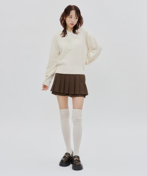 Lallana（ララーナ） パーカー Veil Lace Knit Hoodie / ヴェール