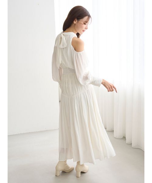 SNIDEL スナイデル コールドショルダーワンピース SNIDEL（スナイデル） ワンピース コールドショルダーロングワンピース