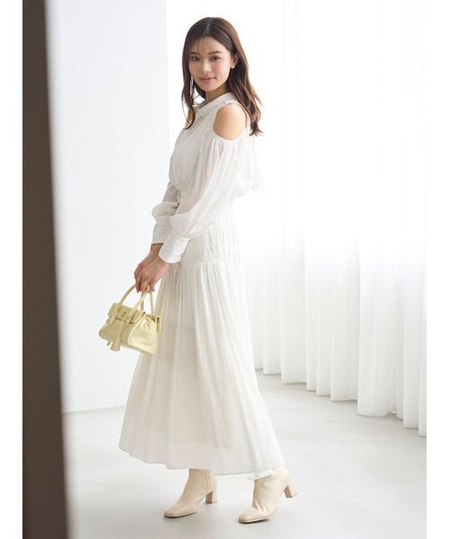SNIDEL（スナイデル） ワンピース コールドショルダーロングワンピース