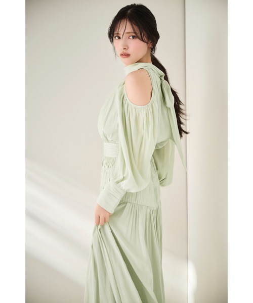 snidel コールドショルダーワンピース SNIDEL（スナイデル） ワンピース コールドショルダーセットアップ