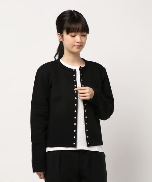 【新品、未使用】agnès b. 黒 カーディガン サイズ:S agnes b.（アニエスベー） カーディガン 2 ブラック レディース
