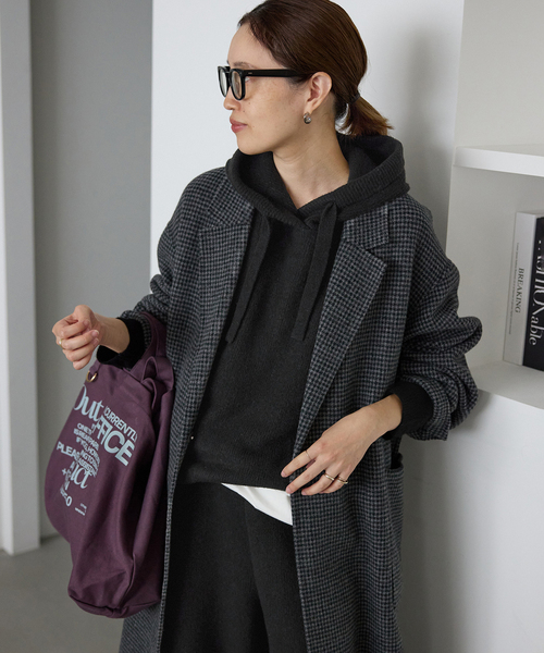 SLOBE IENA イエナ エアリーワイドシルエットフーディー ニット SLOBE IENA（スローブイエナ） ニット セーター 「セットアップ対応可