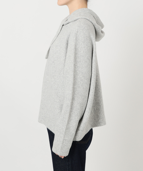 SLOBE IENA イエナ エアリーワイドシルエットフーディー ニット セットアップ対応可》エアリーワイドシルエットフーディー（ニット