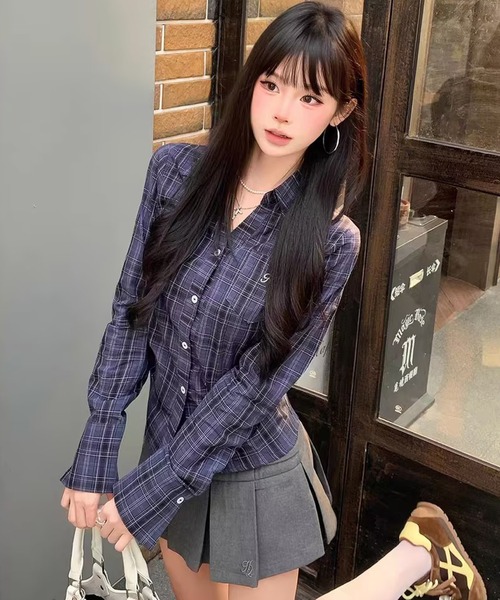 2018AW チェックシャツ&amp;ウエストポシェット ウエストベルトチェックシャツ[品番：MKSW0065103]｜jouetie