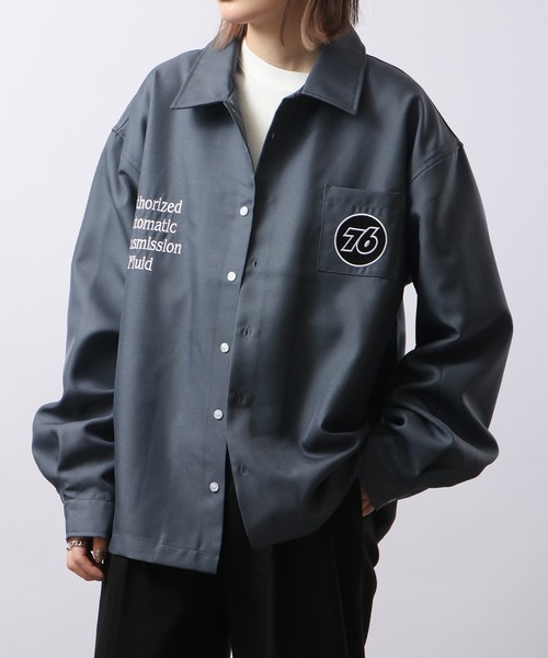 76」 長袖シャツ M グレイッシュブルー メンズ : ZOZOTOWN Yahoo!店