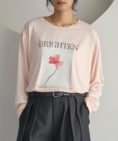 meilmada tシャツ フラワーフォトプリントロンT レディース : ZOZOTOWN