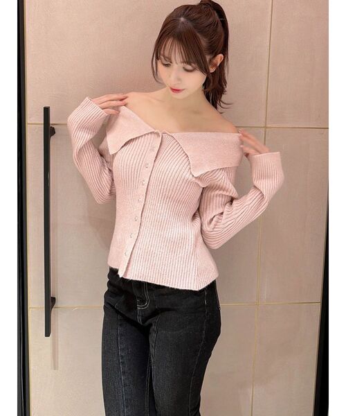 RESEXXY（リゼクシー） ニット セーター ビッグカラーニットトップス