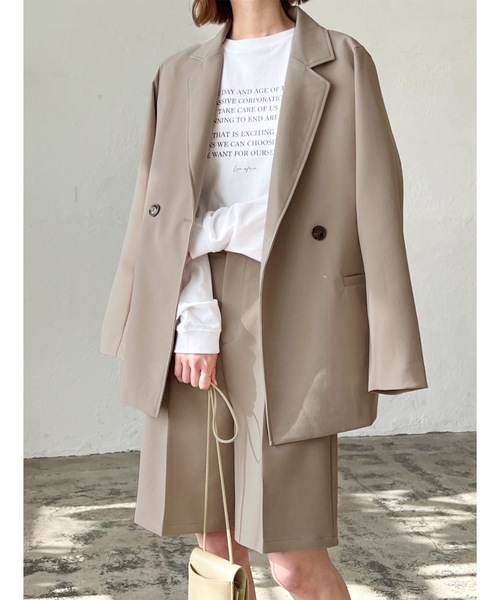 「LIAN」 セットアップ FREE グレイッシュベージュ レディース_画像2